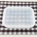 600ml Clear rectangular plastic container with lid